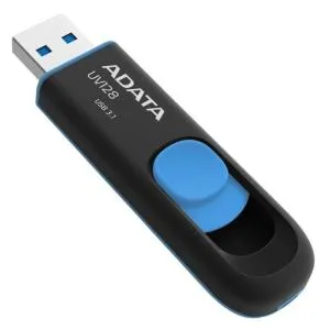 USB флеш накопитель ADATA 128GB UV128 Black/Blue USB 3.1 (AUV128-128G-RBE) U0278195, Флеш-карты памяти (USB-flash)