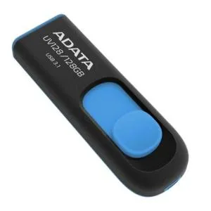 USB флеш накопитель ADATA 128GB UV128 Black/Blue USB 3.1 (AUV128-128G-RBE) U0278195, Флеш-карты памяти (USB-flash) - фото 1