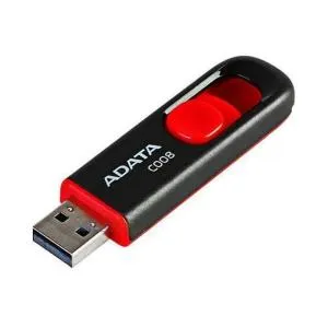 USB флеш накопитель ADATA 16Gb C008 Black/Red USB 2.0 (AC008-16G-RKD) U0134320, Флеш-карты памяти (USB-flash) - фото 1