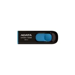 USB флеш накопитель ADATA 32Gb UV128 black-blue USB 3.0 (AUV128-32G-RBE) U0051298, Флеш-карты памяти (USB-flash)