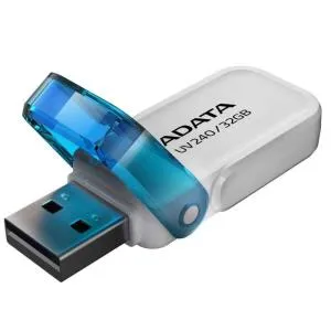 USB флеш накопитель ADATA 32GB UV240 White USB 2.0 (AUV240-32G-RWH) U0302986, Флеш-карты памяти (USB-flash) - фото 1
