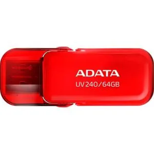 USB флеш накопитель ADATA 64GB AUV 240 Red USB 2.0 (AUV240-64G-RRD) U0922456, Флеш-карты памяти (USB-flash)