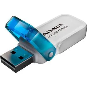 USB флеш накопитель ADATA 64GB AUV 240 White USB 2.0 (AUV240-64G-RWH) U0922457, Флеш-карты памяти (USB-flash) - фото 1