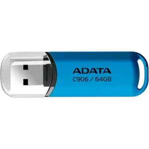 USB флеш накопитель ADATA 64GB C906 Blue USB 2.0 (AC906-64G-RWB)  U1005960, Флеш-карты памяти (USB-flash)