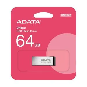 USB флеш накопитель ADATA 64GB UR350 Silver-Black USB 3.2 (UR350-64G-RSR/BK) U1005965, Флеш-карты памяти (USB-flash) - фото 1