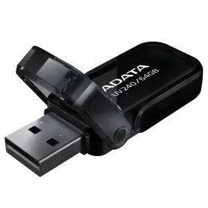 USB флешка ADATA 64GB UV240 Black USB 2.0 (AUV240-64G-RBK) U0302987, Флеш-карти пам'яті (USB-flash) - фото 2