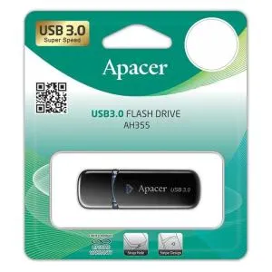 USB флеш накопитель Apacer 32GB AH355 Black USB 3.0 (AP32GAH355B-1) U0259605, Флеш-карты памяти (USB-flash) - фото 1
