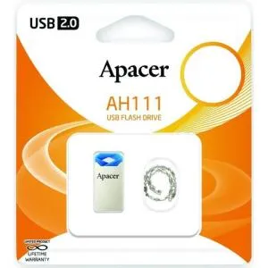 USB флеш накопитель Apacer 64GB AH111 Blue USB 2.0 (AP64GAH111U-1) U0316251, Флеш-карты памяти (USB-flash) - фото 1