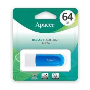 USB флеш накопичувач Apacer 64GB AH23A White USB 2.0 (AP64GAH23AW-1) U0316243, Флеш-карти пам'яті (USB-flash) - фото 1