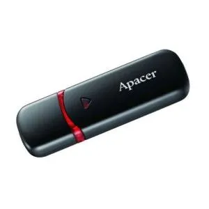 USB флеш накопичувач Apacer 64GB AH333 black USB 2.0 (AP64GAH333B-1) U0113430, Флеш-карти пам'яті (USB-flash) - фото 1