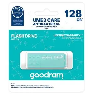USB флеш накопитель Goodram 128GB UME3 Care Green USB 3.2 (UME3-1280CRR11) U0605172, Флеш-карты памяти (USB-flash) - фото 1