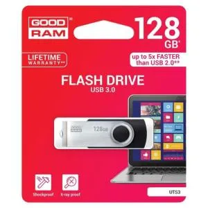 USB флеш накопитель Goodram 128GB UTS3 Twister Black USB 3.0 (UTS3-1280K0R11) U0213804, Флеш-карты памяти (USB-flash) - фото 1