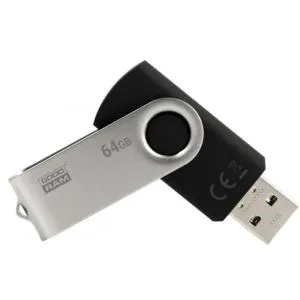 USB флеш накопитель Goodram 64GB Twister Black USB 2.0 (UTS2-0640K0R11) U0186231, Флеш-карты памяти (USB-flash)