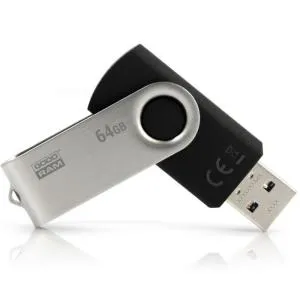 USB флеш накопитель Goodram 64GB Twister Black USB 3.0 (UTS3-0640K0R11) U0181044, Флеш-карты памяти (USB-flash)