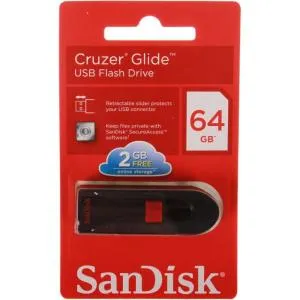USB флеш накопитель SanDisk 64GB Cruzer Glide Black USB 3.0 (SDCZ600-064G-G35) U0214523, Флеш-карты памяти (USB-flash) - фото 1