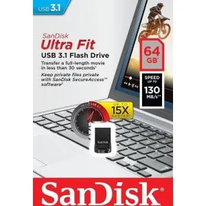 USB флеш накопитель SanDisk 64GB Ultra Fit USB 3.1 (SDCZ430-064G-G46) U0299663, Флеш-карты памяти (USB-flash) - фото 1