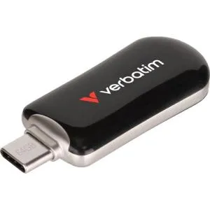 USB флеш накопитель Verbatim 128GB Plectra Black USB-C (30225) U1077777, Флеш-карты памяти (USB-flash)