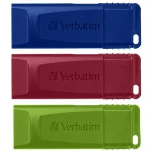 USB флеш накопитель Verbatim 3x16GB Slider Red/Blue/Green USB 2.0 (49326) U0518128, Флеш-карты памяти (USB-flash) - фото 6