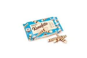 Вафельные трубочки Roshen Konafetto с кокосовой начинкой ПКФ 140г 15шт 4823077631856, Печенье
