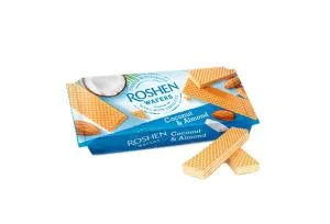 Вафли Roshen Wafers кокос и миндаль ПКФ 216г 16шт 4823077640988, Печенье