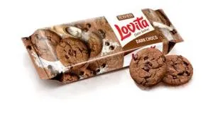 Сдобное печенье Roshen Lovita Classic Cookies с какао и кусочками глазури ККФ 150г 16шт 4823077633348_1, Печенье