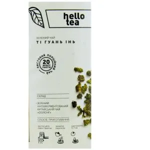 Зеленый чай Hello Tea Ти Гуань Инь фильтр-пак 20 шт hellotea.0003, Зеленый чай - фото 1
