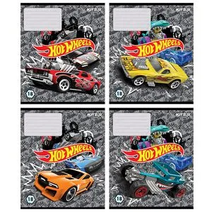 Зошит шкільний Kite Hot Wheels, 18 аркушів, клітинка, HW20-236