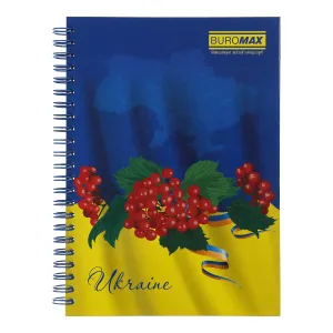 Блокнот для записів А5 96 аркушів на пружині м'яка обкладинка BM.2412 Buromax, Блокноти