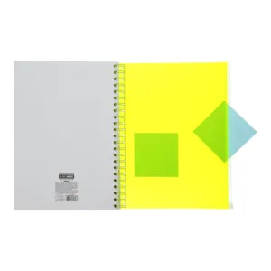 Тетрадь на пружине А4 Buromax NEON клетка 120л с разделителями BM.24349911, Блокноты - фото 6