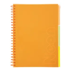 Тетрадь на пружине А4 Buromax NEON клетка 120л с разделителями BM.24349911, Блокноты - фото 8