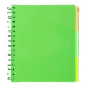 Тетрадь на пружине B5 Buromax NEON клетка 120л с разделителями BM.24359911, Блокноты