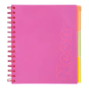 Тетрадь на пружине B5 Buromax NEON клетка 120л с разделителями BM.24359911, Блокноты - фото 7