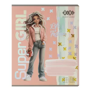 Зошит ZiBi SUPER GIRL 18 арк клітинка KIDS LINE ZB25.1761K - Фото 19