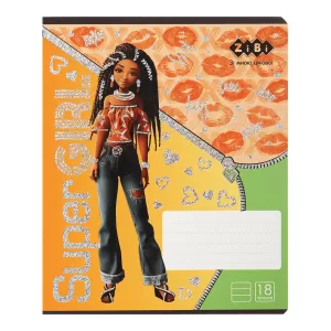 Тетрадь ZiBi SUPER GIRL 18 л линия KIDS LINE ZB25.1761L - Фото 1