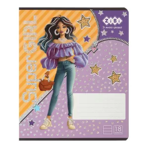 Тетрадь ZiBi SUPER GIRL 18 л линия KIDS LINE ZB25.1761L - Фото 7