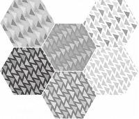 Плитка Equipe HEХATILE LOVELY B&W 21834