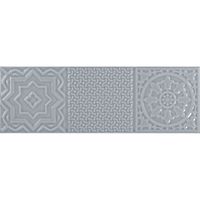 Плитка MONOPOLE ESENCIA RELIEVE BLUE BRILLO 10х30 зображення 1