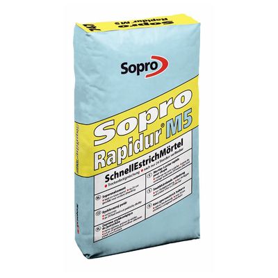 Быстровяжущий раствор для стяжек Sopro Rapidur M5 747 25кг