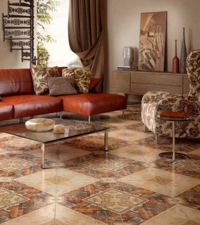 Плитка Intercerama Carpets пол коричневый темный (434384032)