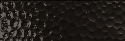 Декор AZTECA UNIK R90 BUBBLES BLACK GLOSSY 30x90 (декор) B43