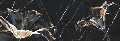 Декор Intercerama Dark marble чорний Д 210 082