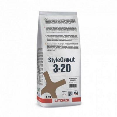 Фуга для швов Litokol Stylegrout SG320BGE10063 3 кг BEIGE 1 бежевый