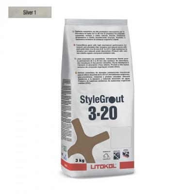 Фуга для швів Litokol Stylegrout SG320SLV10063 3 кг SILVER 1 Сільвер