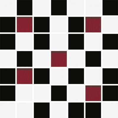 Мозаика Ceramika Konskie Michelle white-black mosaic 20x20