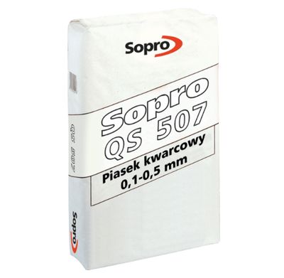 Песок кварцевый с фракцией 0.1-0.5 мм (наполнитель для затирки) Sopro QS 507/25 25кг