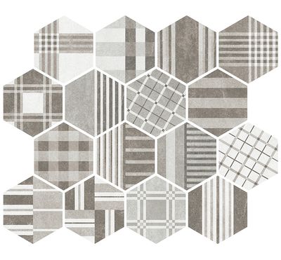 Плитка Equipe HEXATILE CEMENT GEO GREY 22101