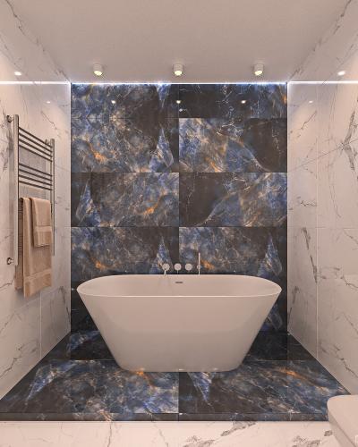Плитка ITALICA SPARKLING BLUE HIGH GLOSSY 60x120