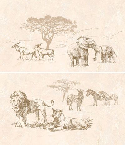 Панно Intercerama Safari декор-панно коричневий (П73031)