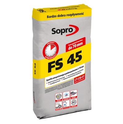 Самонивелирующаяся шпаклёвка от 5 до 45 мм Sopro FS 45 / 546 (5-45mm) 25кг