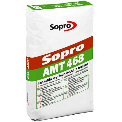 Самонивелирующаяся шпаклёвка с трассом Sopro AMT 468 25кг